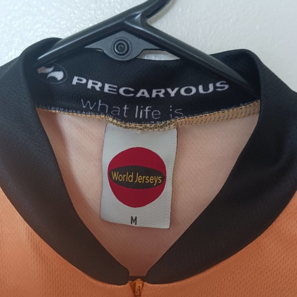 World Jerseys Women's Precaryous Biker Chick Cycling Jersey Orange Medium - Picture 4 of 7